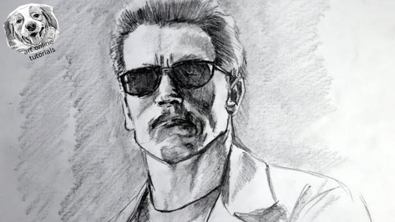 How to Draw The Terminator Easy ONLY ONE PENCIL and step by step