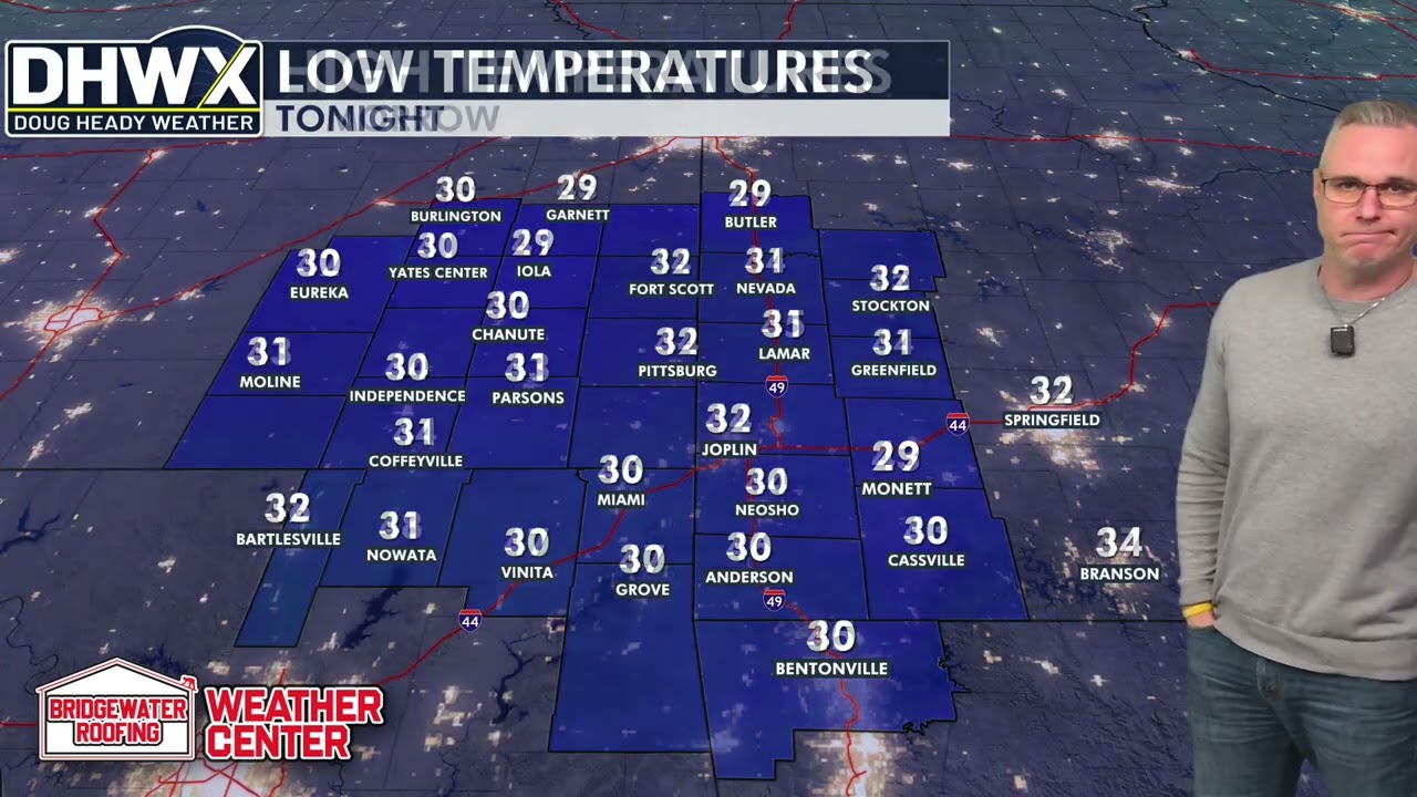 Thursday 1/15 evening full forecast. Turning much colder and some rain chances, maybe some snow.