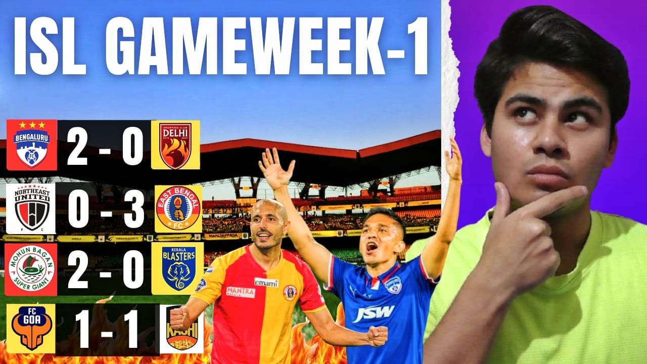 ISL 2025-26 Game Week-1 Results & Analysis | EBFC 3-0 NEUFC | BFC 2-0 SCD | Game Week-2 Predictions|