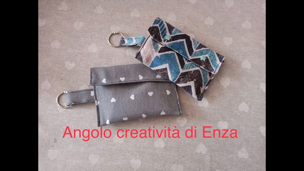 Bustina porta mascherina con gancio per borsa 🧵✂ Cucito creativo facile