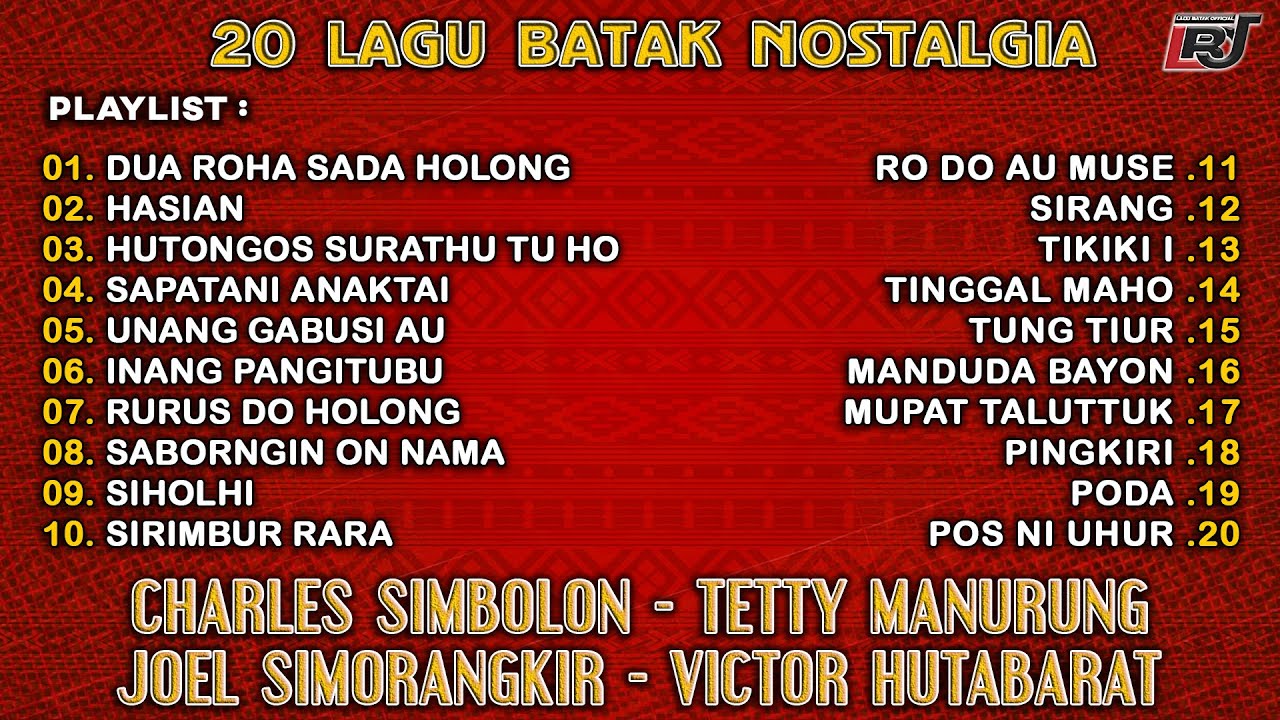 Kompilasi Lagu Batak Nostalgia Charles Simbolon, Tetty Manurung, Joel Simorangkir & Victor Hutabarat