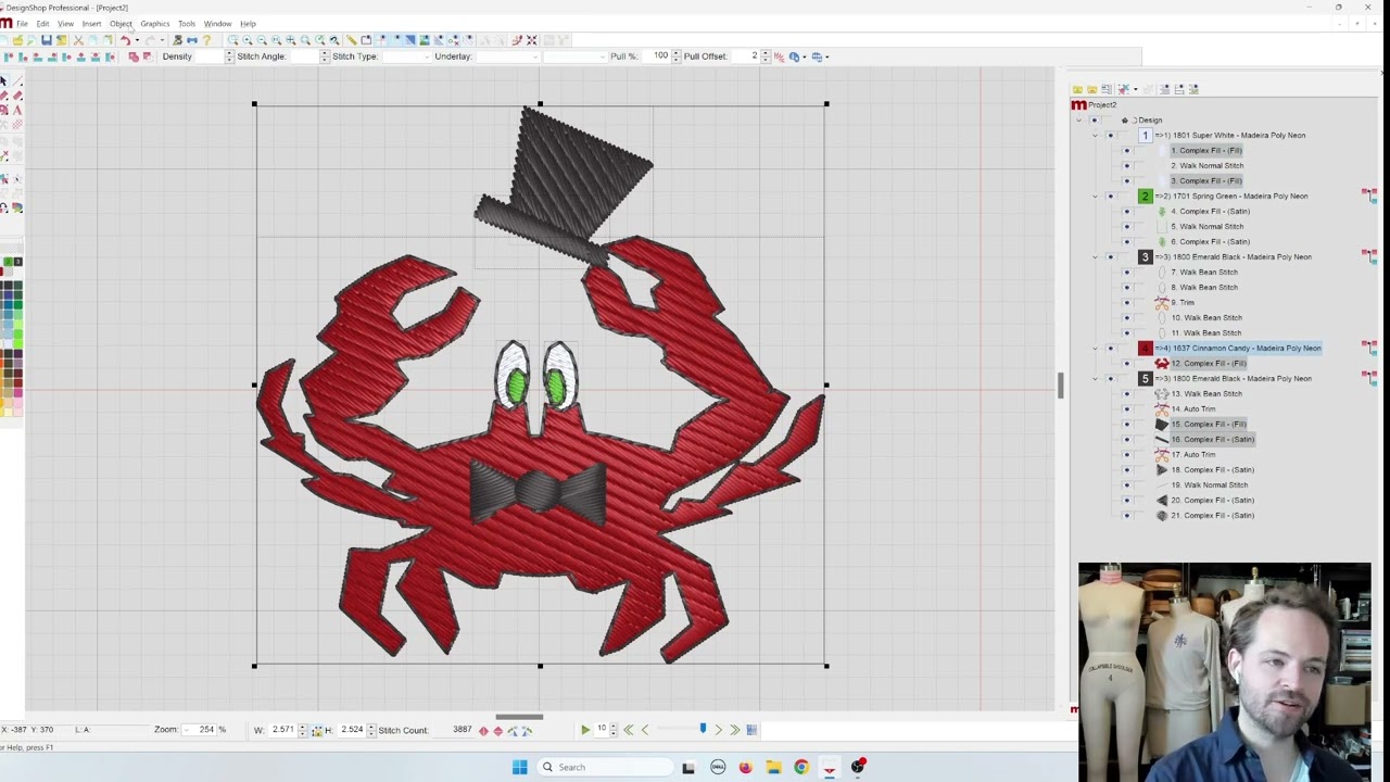 How to use the Shadow Tool in Melco Designshop V11 and avoid False Bobbin Breaks!
