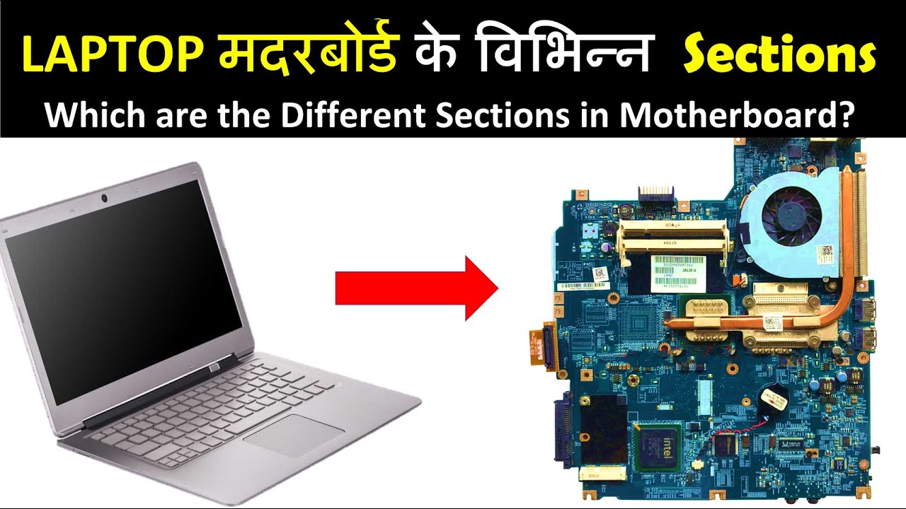 Different Sections of Laptop Motherboard | Motherboard Full Details | Laptop repairing