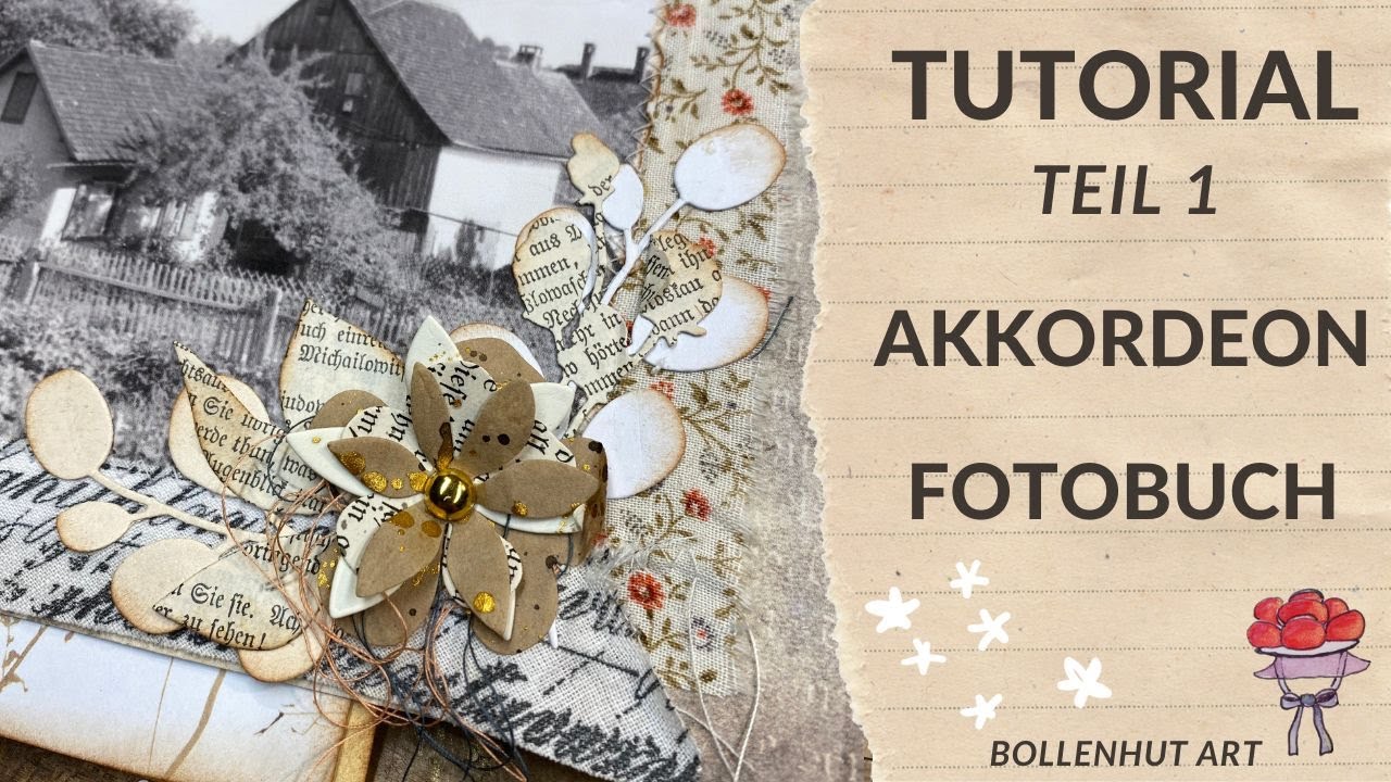 Wie man ein Akkordeon Fotobuch selber machen kann  | Tutorial - Teil 1 ❤️ Bollenhut Art