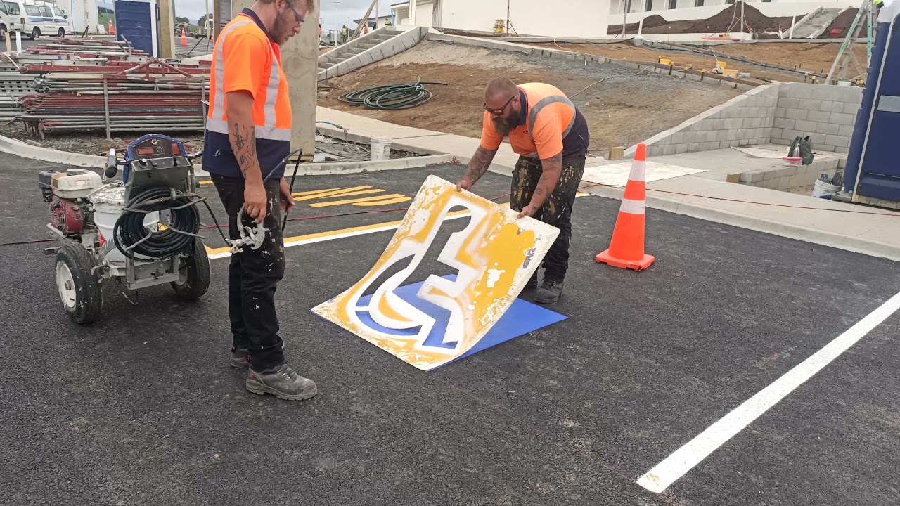 line marking / line striping spraying stencils