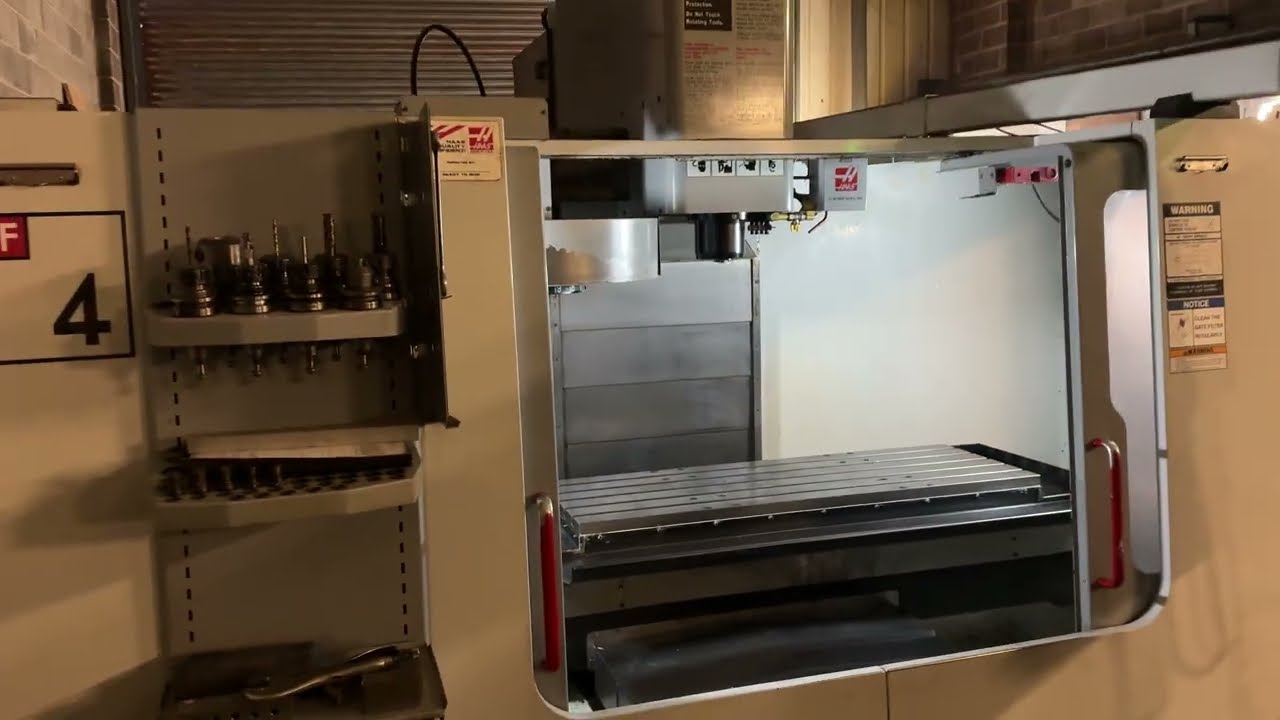 Haas VF 4 Vertical Machining Centre.  Model VF 4- BHE, serial number 35045, New 2004