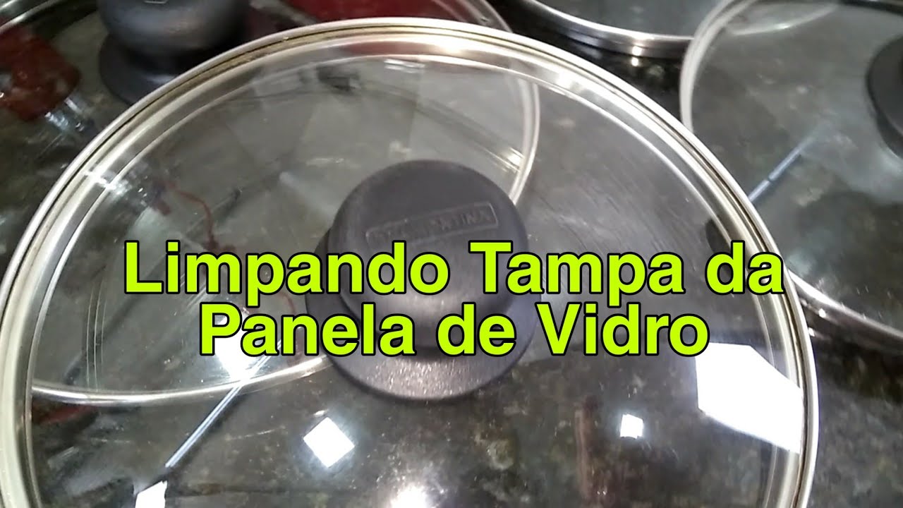 Limpando tampa de vidro