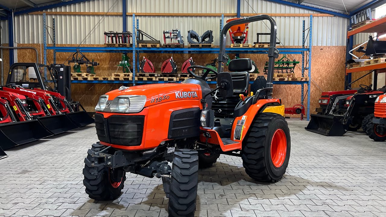 Kubota B1830, Industriebereifung, Straßenzulassung 