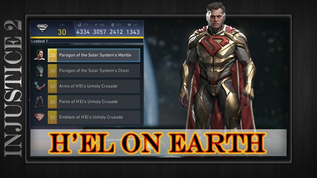 Injustice 2 | NEW SUPERMAN EPIC GEAR SET H'EL ON EARTH | Available In Multiverse |