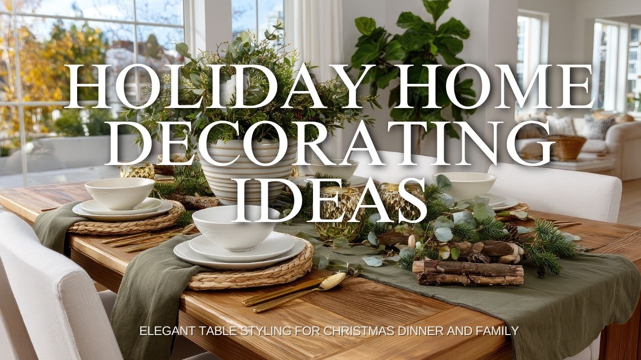 Holiday Home Decorating Ideas: Elegant Table Styling for Christmas Dinner and Family Gatherings