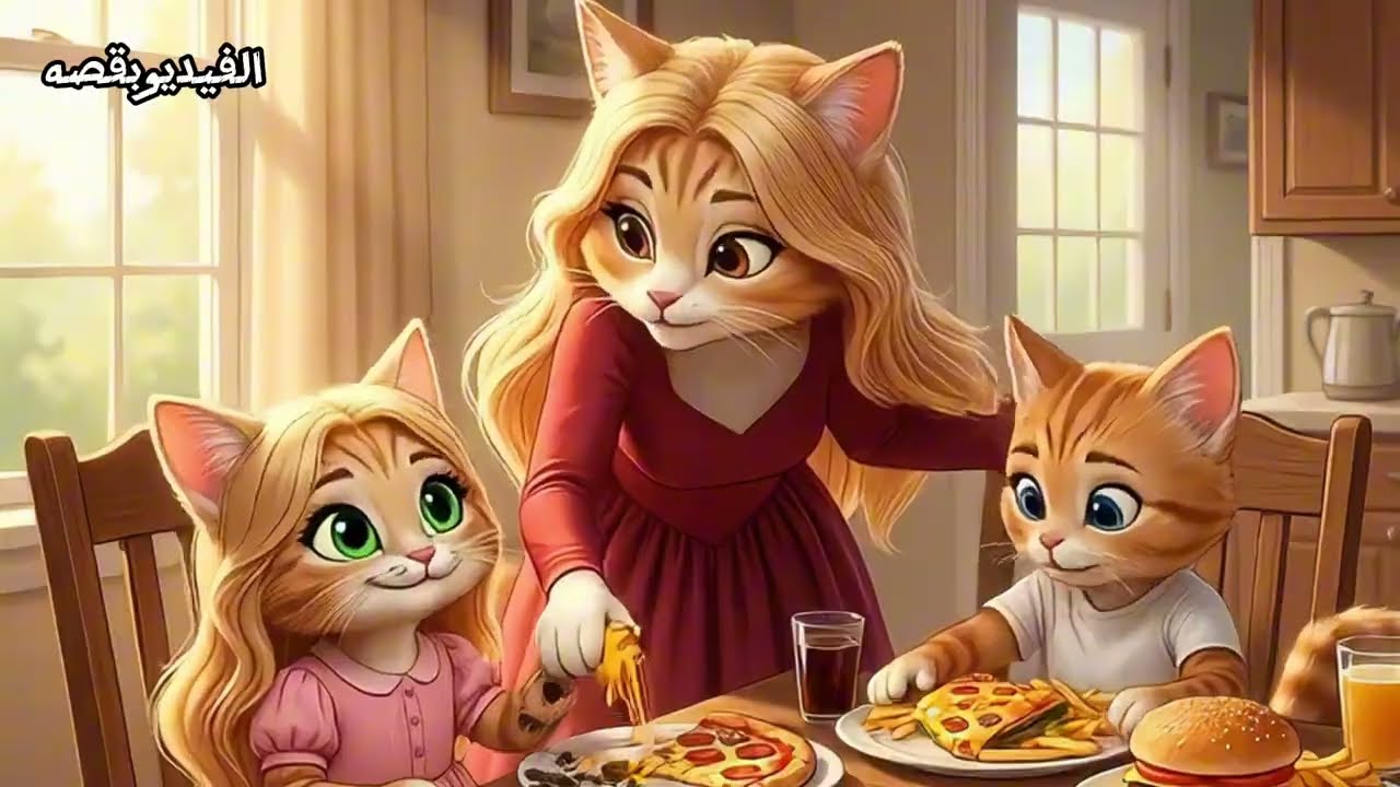 القطه حاولت تأكل قبل ما تغسل أيديها كويس .. شوفوو النتيجه !