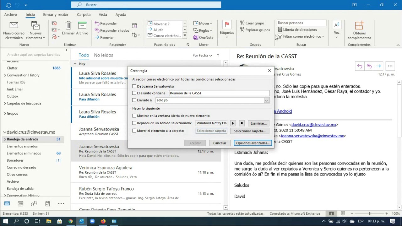 Cómo Crear Reglas de Correo en Outlook (Office 365 y Web)