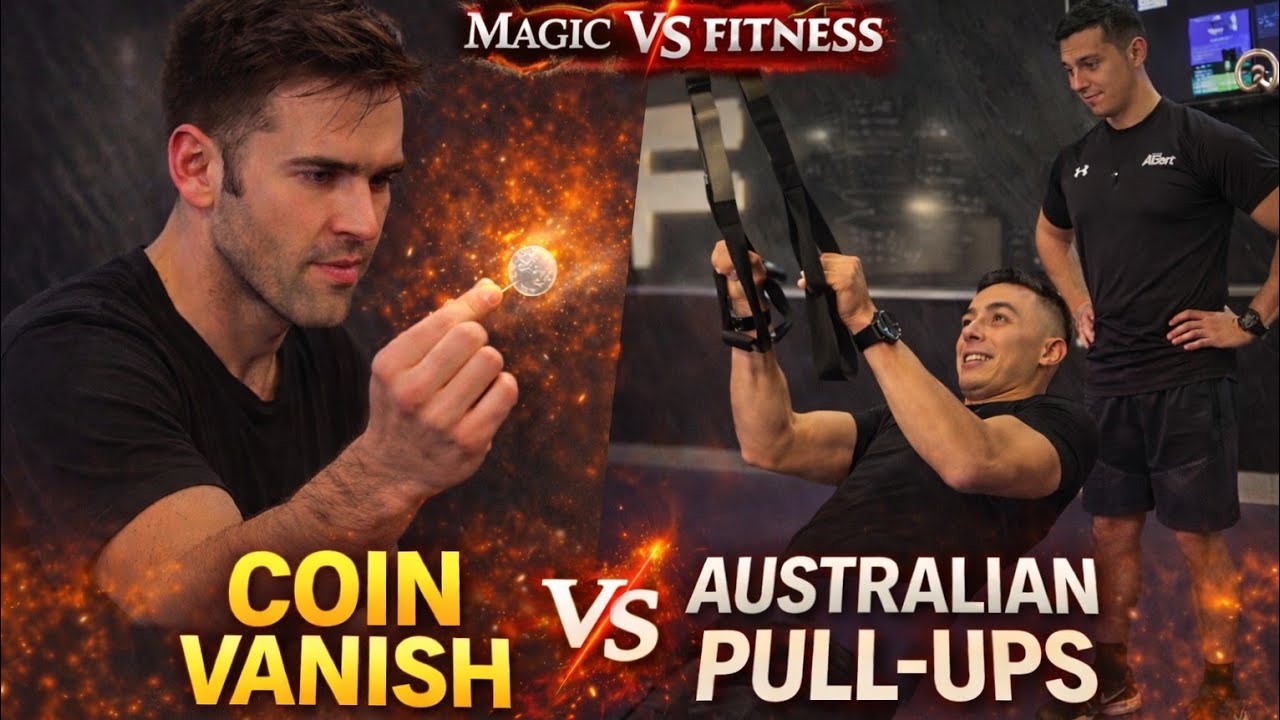 Coin Vanish Magic Trick vs Australian Pull-Ups 💥 | Magic VS Fitness #7