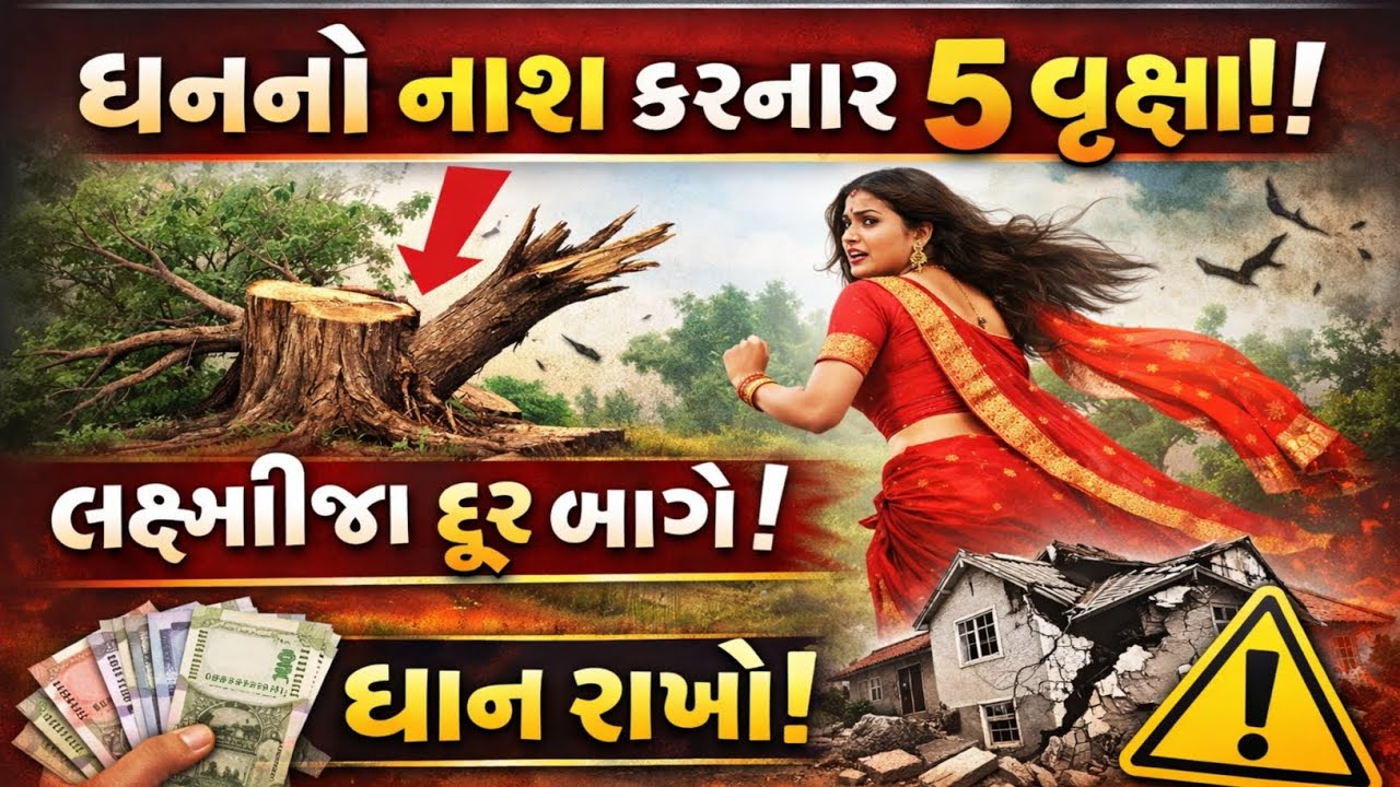 🌳❌ ધનનો નાશ કરનાર 5 વૃક્ષો 😱🏠 ઘર પાસે હશે તો લક્ષ્મી દૂર ભાગે!✨ Vastu Shastra Tips Gujarati |