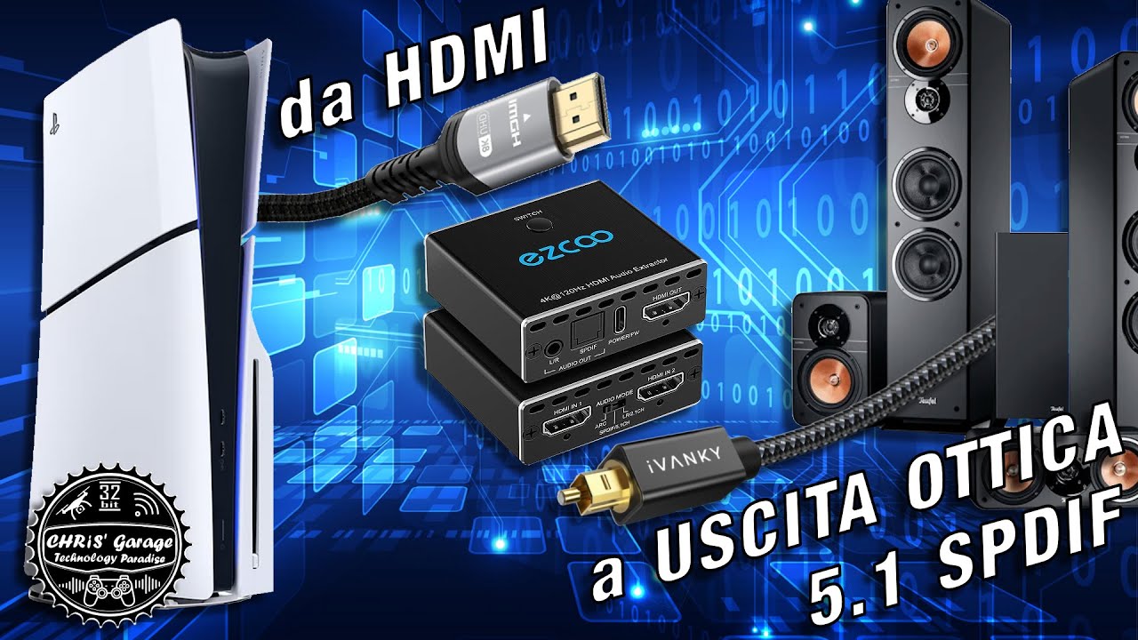 PS5 + EZCOO per avere uscita audio SPDIF OTTICA 5.1 per Surround da HDMI 2.1