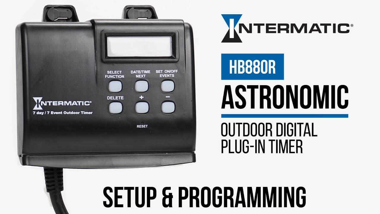 How to Program the Intermatic HB880R Outdoor Plug-in Timer