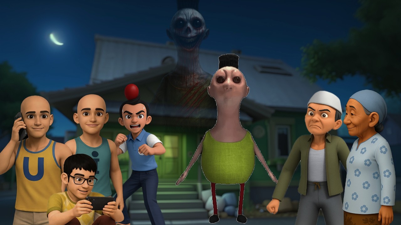 Full Episode Nampak HANTU HAMOOD HABIBI Masuk ke Rumah Upin Ipin!