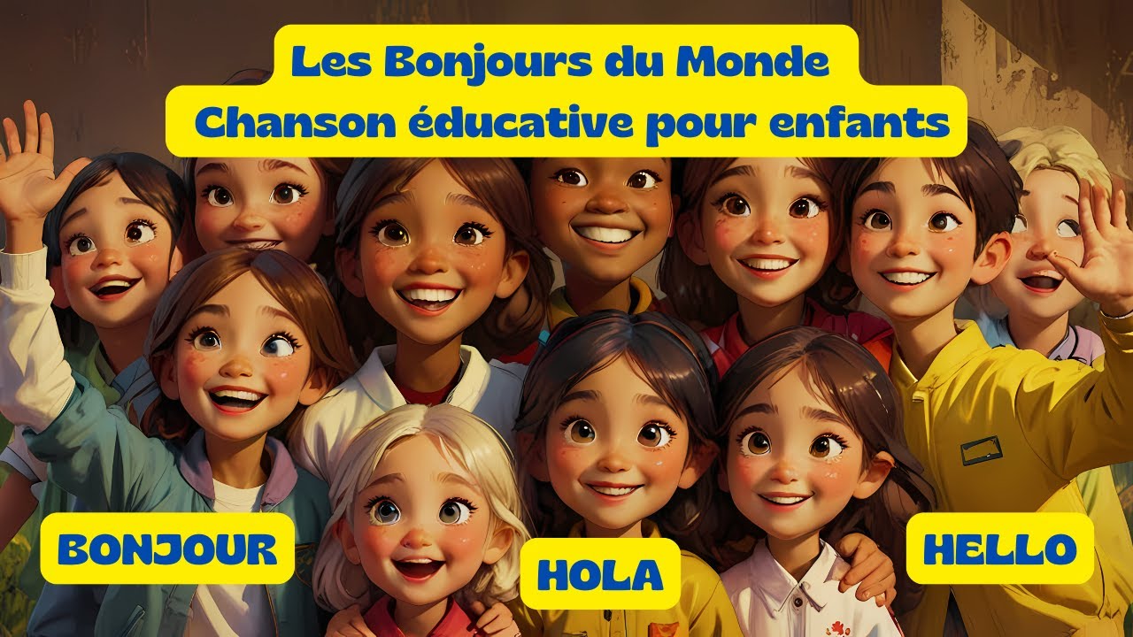 🌍 Les Bonjours du Monde - Chanson éducative pour enfants 🌟