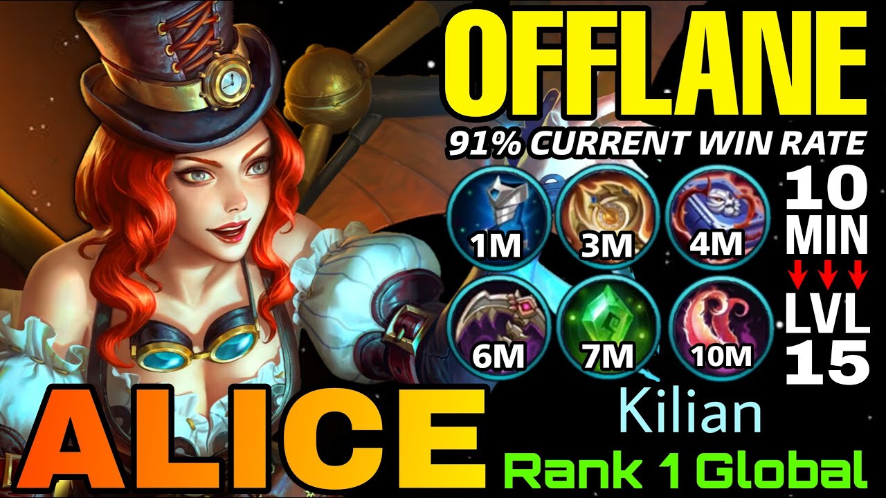 Stream Glider Alice Offlane Fast Farming! - Top 1 Global Alice by Kilian - MLBB