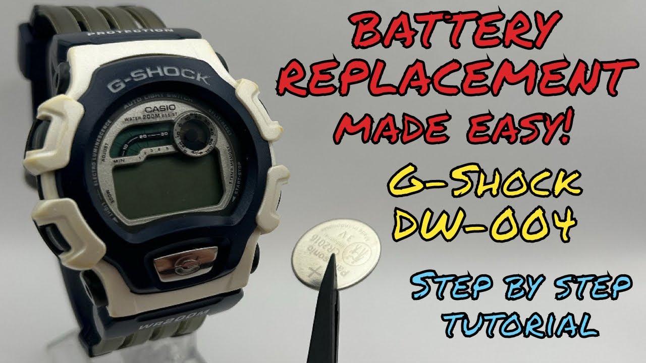 Replacing G Shock DW-004 Battery MADE EASY! Step By Step Tutorial (1683 Module)