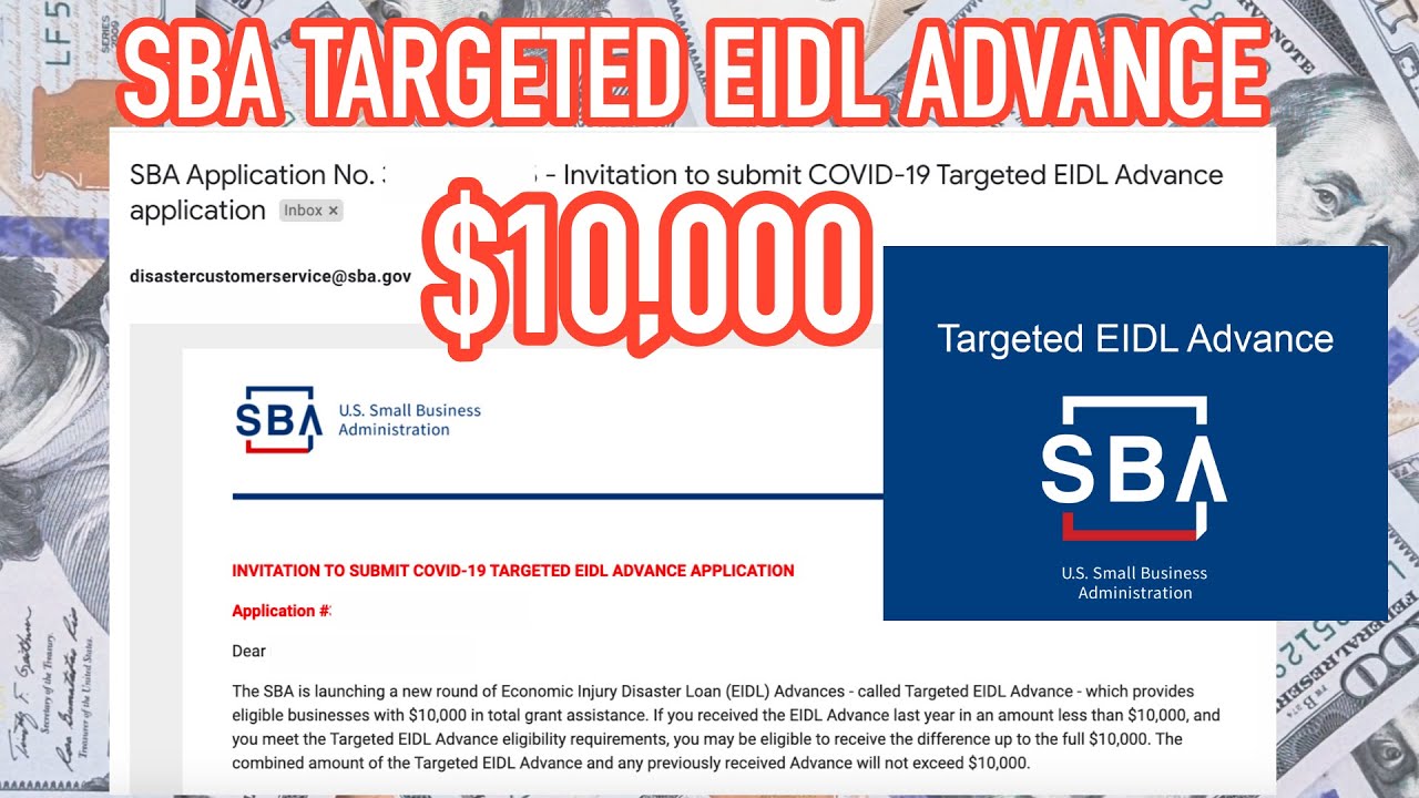 SBA Targeted EIDL Advance &bull; $10,000 in 21 DAYS! (New Portal Explained) 💰