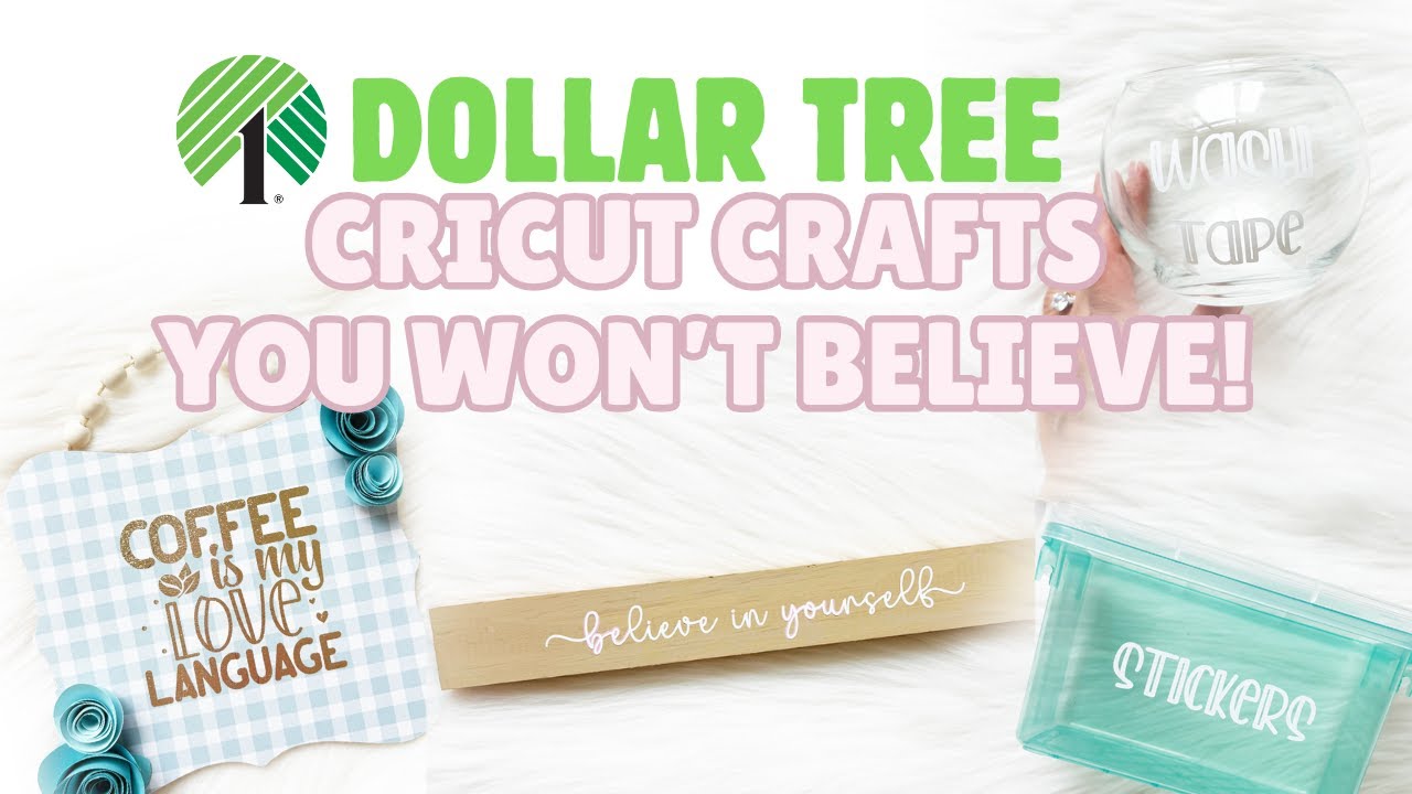 Dollar Tree Cricut Crafts You Won't Believe Run to Dollar Tree right now! Craft with me #dollartree