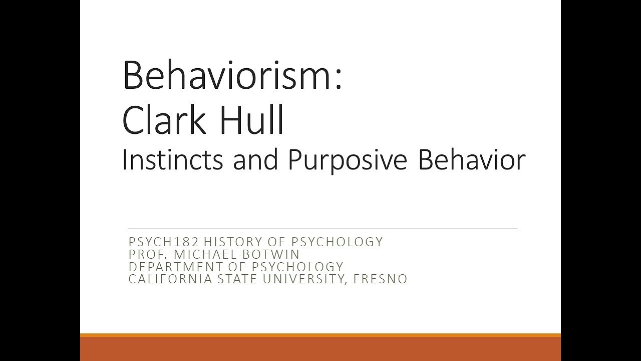 P182 NeoBehaviorism    Hull