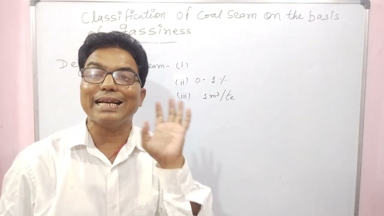 Classification of  coal  seam  on the basis of gassiness-for 1st  yr Diploma& 2nd yr degree