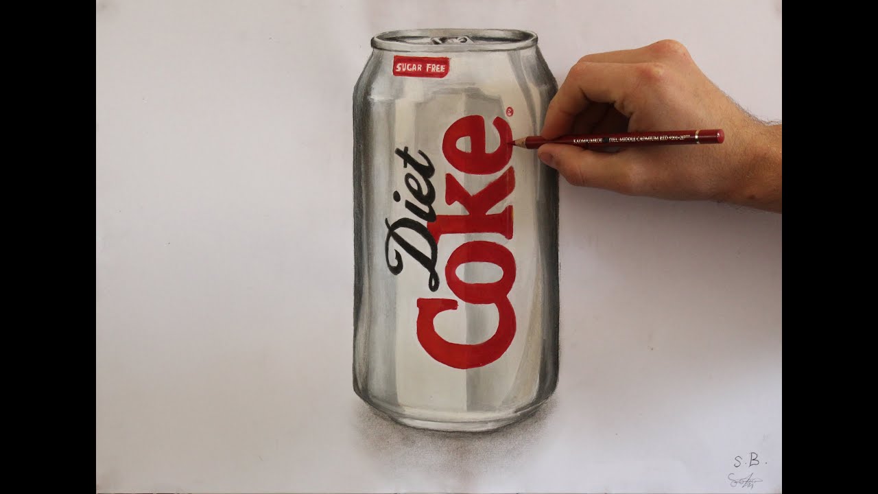 How I draw a Diet Coke can