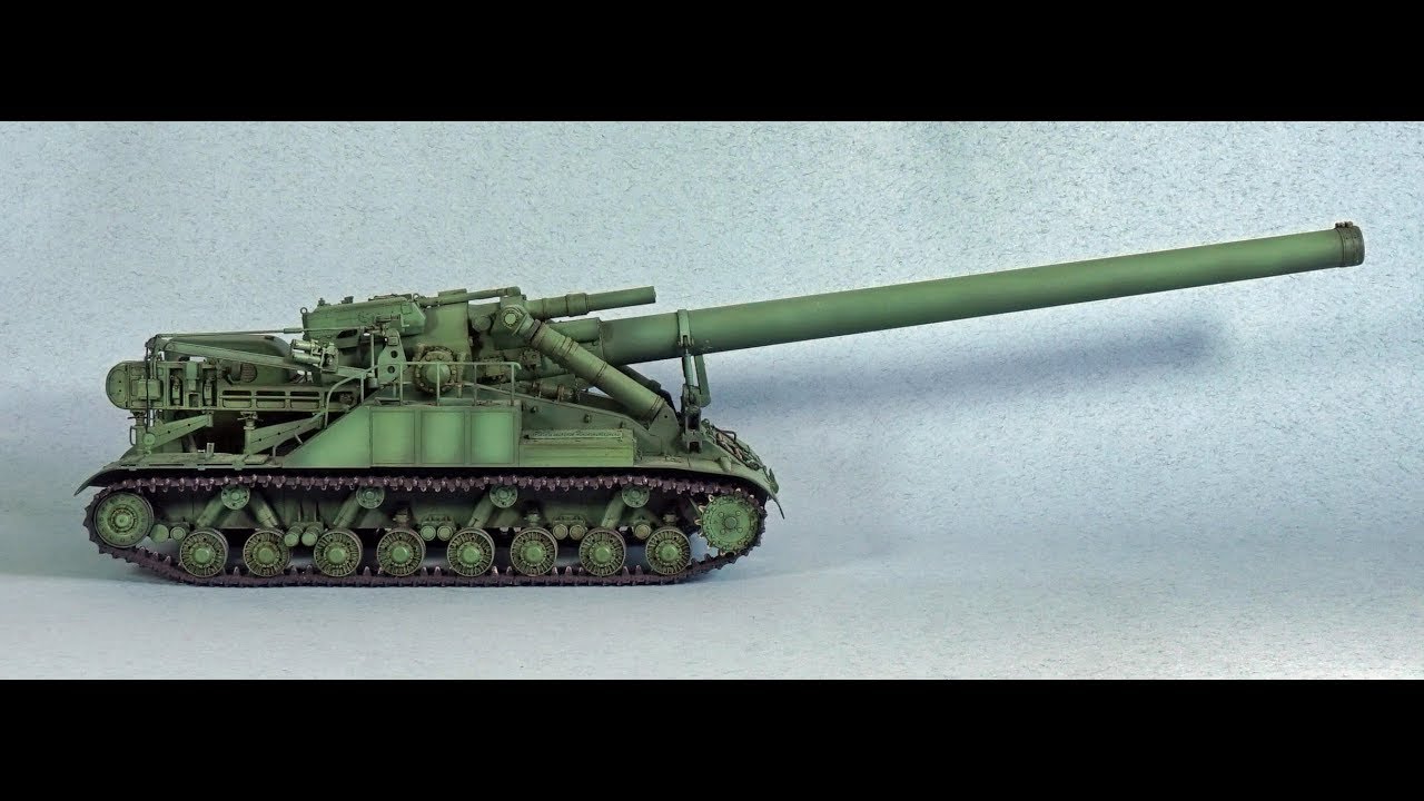 САУ 2А3 конденсатор 2П (406 мм.) 1:35 (trumpeter) обзор масштабная модель бронетехника / Model
