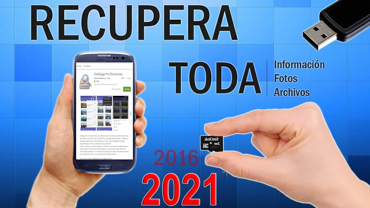 Como recuperar fotos y archivos borrados de Memoria sd|USB|Móvil|Disco duro 2021