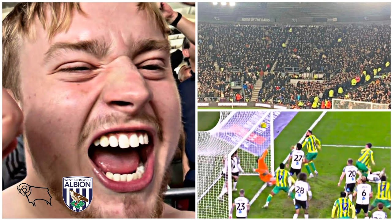 Derby County vs West Brom Highlights & Vlog | INSANE Away LIMBS! 😱 95th Minute Equaliser