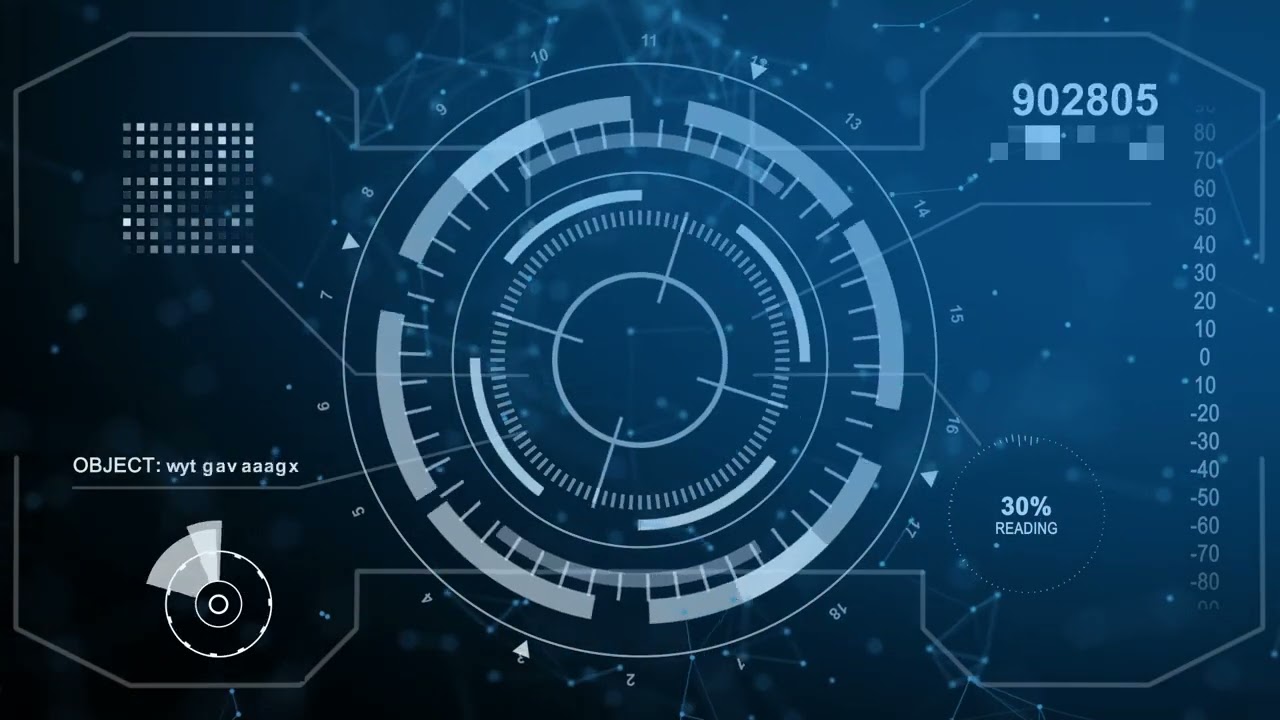Sci-Fi HUD Display Loop – 5 Hours | Ambient Tech Screensaver for Labs, Studios & Gaming Rooms