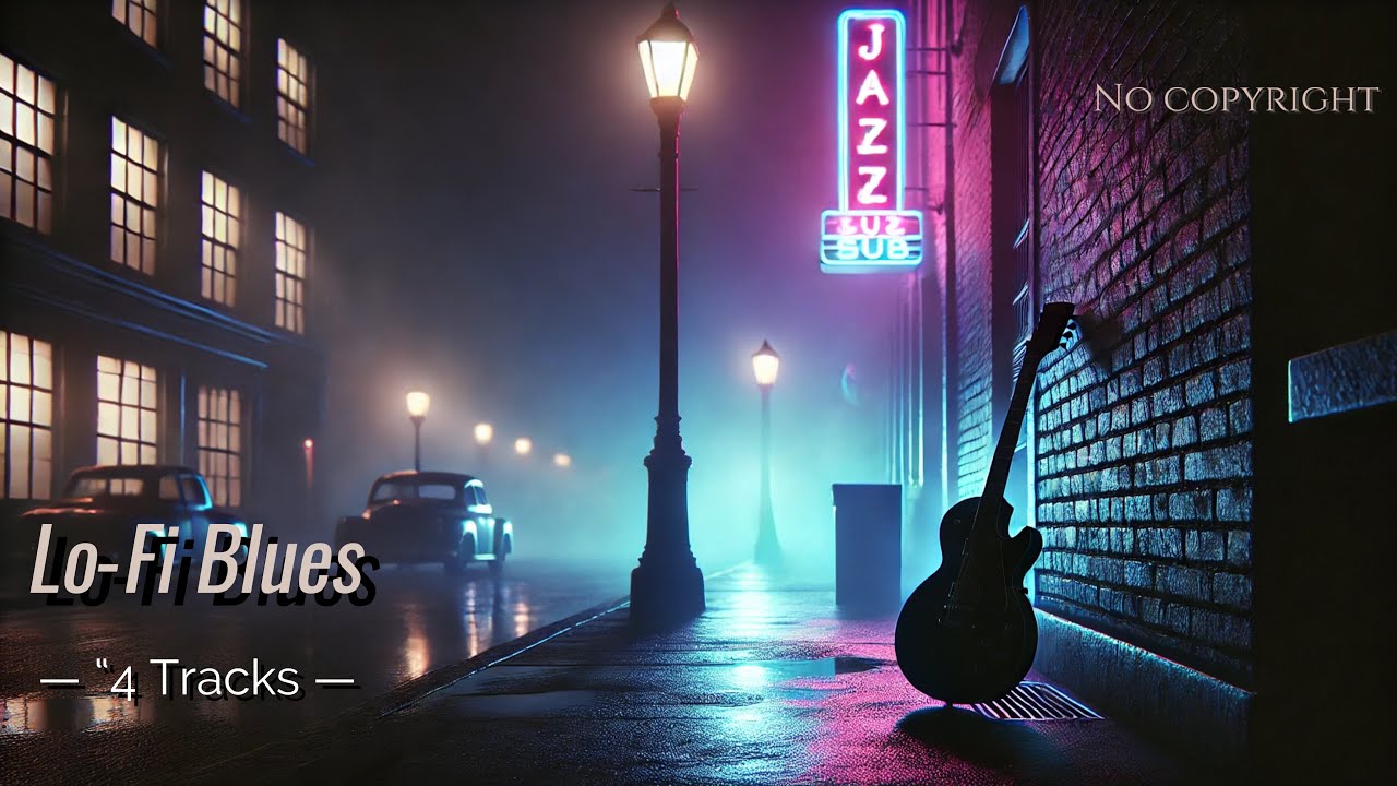 4 Cinematic Lo-Fi Blues Tracks &ndash; Free to Use (AI-Crafted, No Copyright)