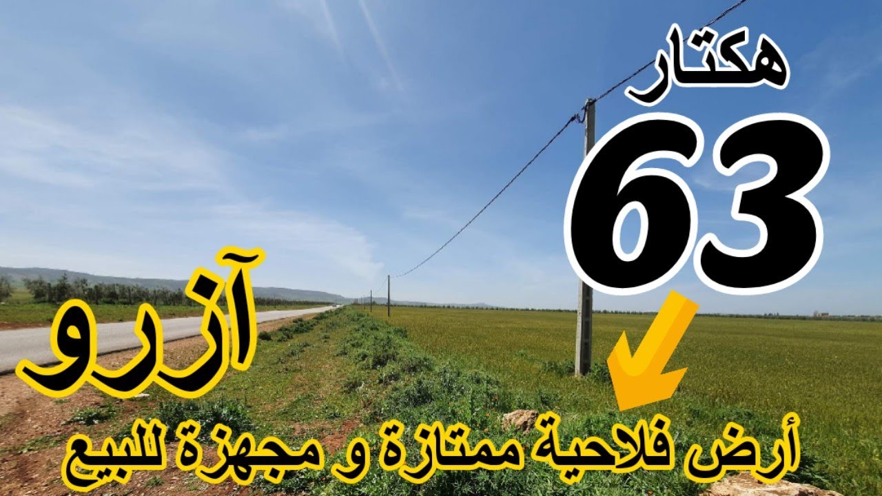 🌙عروض #رمضان 28✨عرض اليوم متميز 63 هكتار جهة الحاجب آزرو مشروع للإستثمار الفلاحي و الزراعي✨
