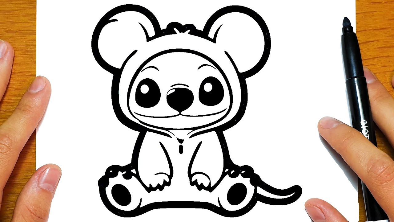HOE TEKEN JE STITCH VAN LILO AND STITCH | Gemakkelijke tekeningen