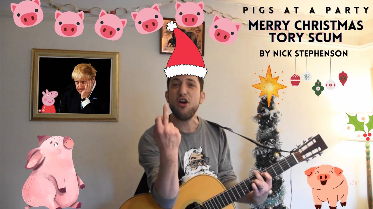 Partygate (pigs at a party)  - by Nick Stephenson