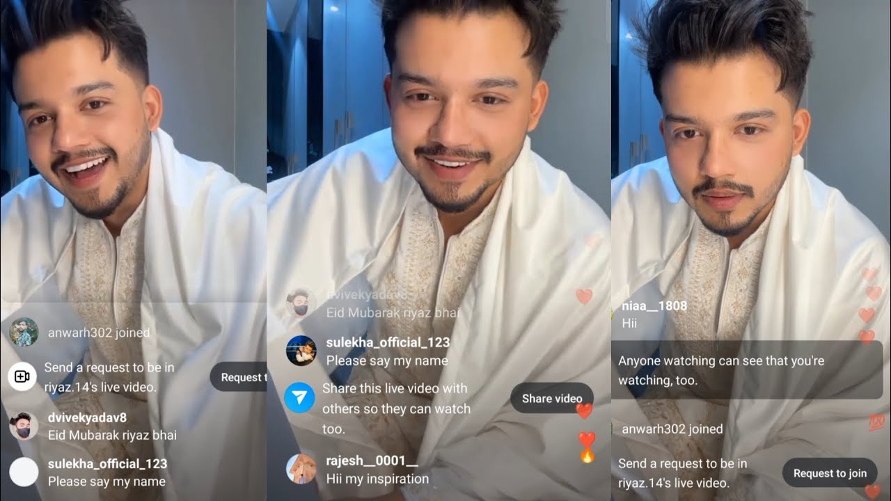 Riyaz Aly Today Live Video 2025 | Riyaz Eid Live | Riyaz Instagram Live Video | Eid Mubarak 2025
