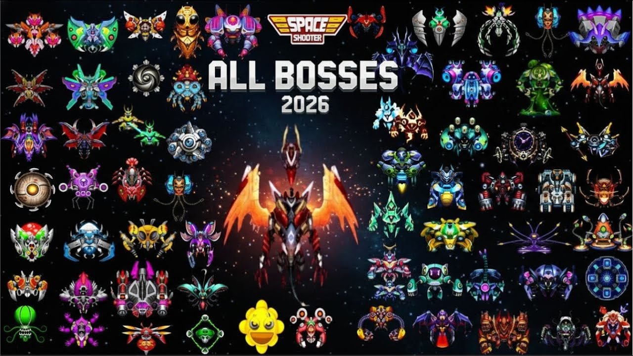 All Bosses Space Shooter 2026 | World Boss Battles | Galaxy Attack