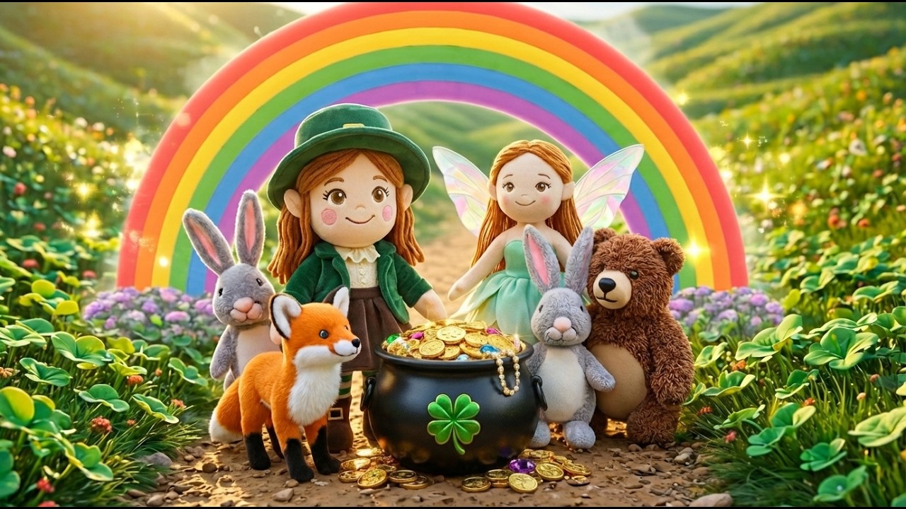 🍀 St. Patrick's Day Leprechaun World | Plush Ambience & Irish Music (4K)
