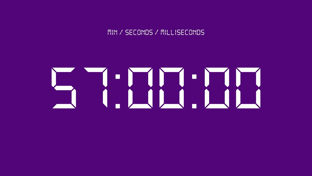 57 minute countdown timer