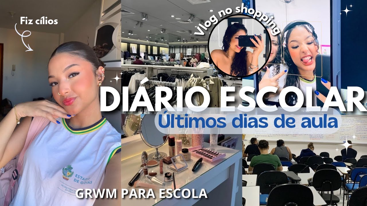 DIÁRIO ESCOLAR/reta final 💙📚 +comprei carmed novo💄
