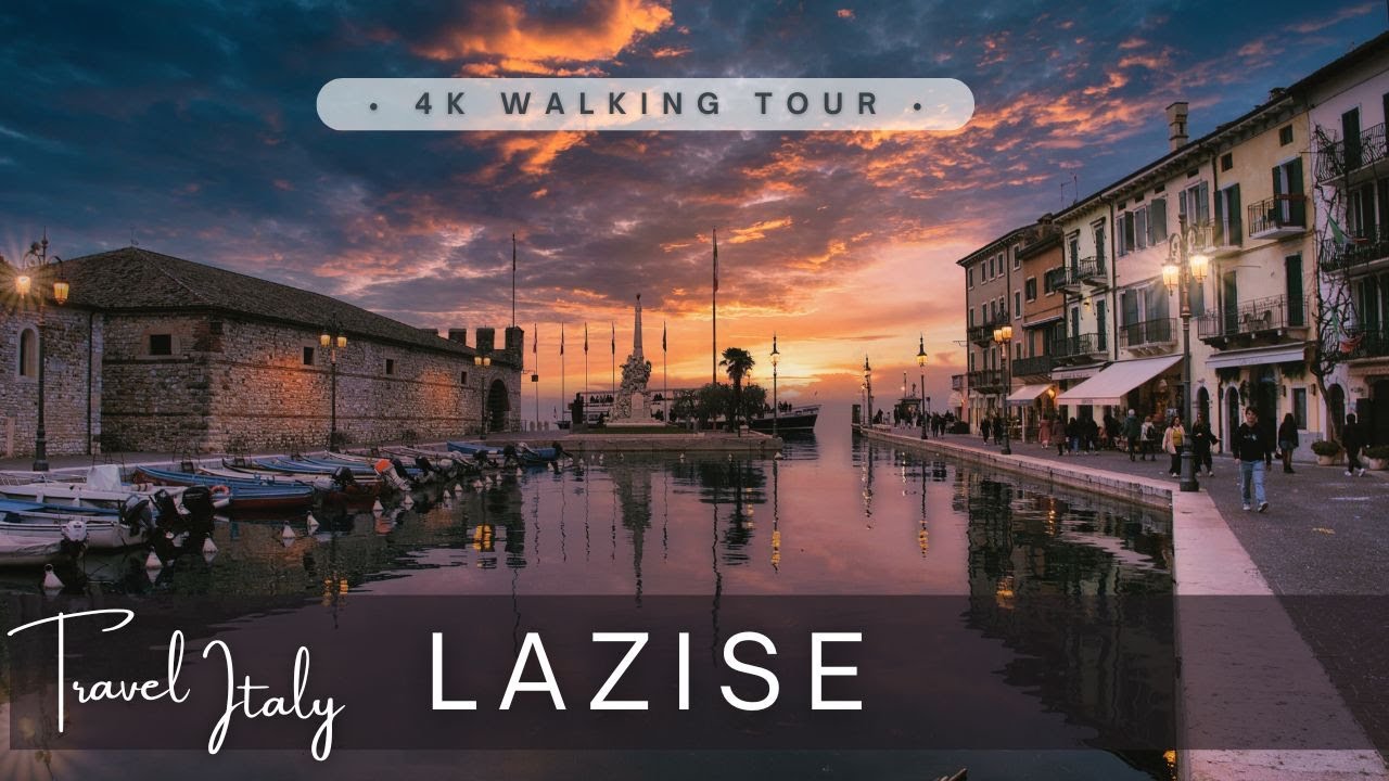 Lazise  Walking Tour  LAGO DI GARDA🚗 Italy 4K - Captions & Immersive Sound [4K ] 📸 | Ep.20