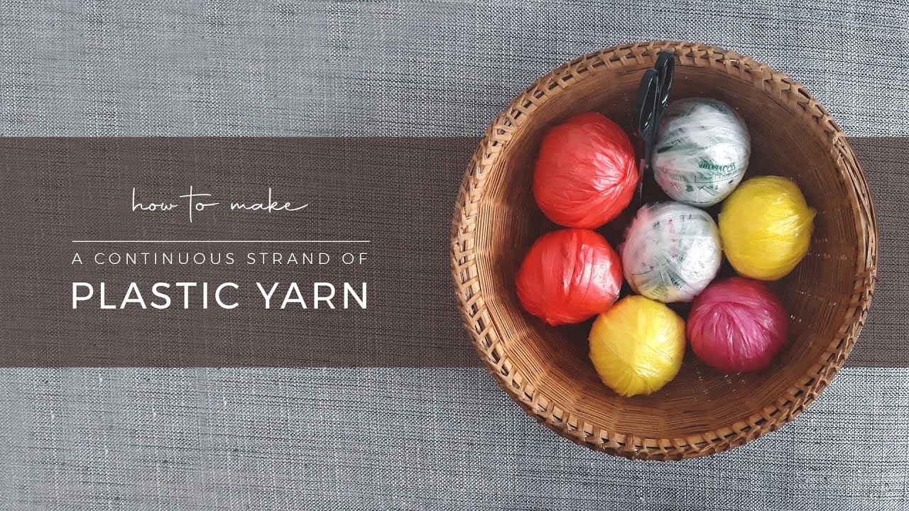 How to make plastic yarn (plarn) - continuous spiral method