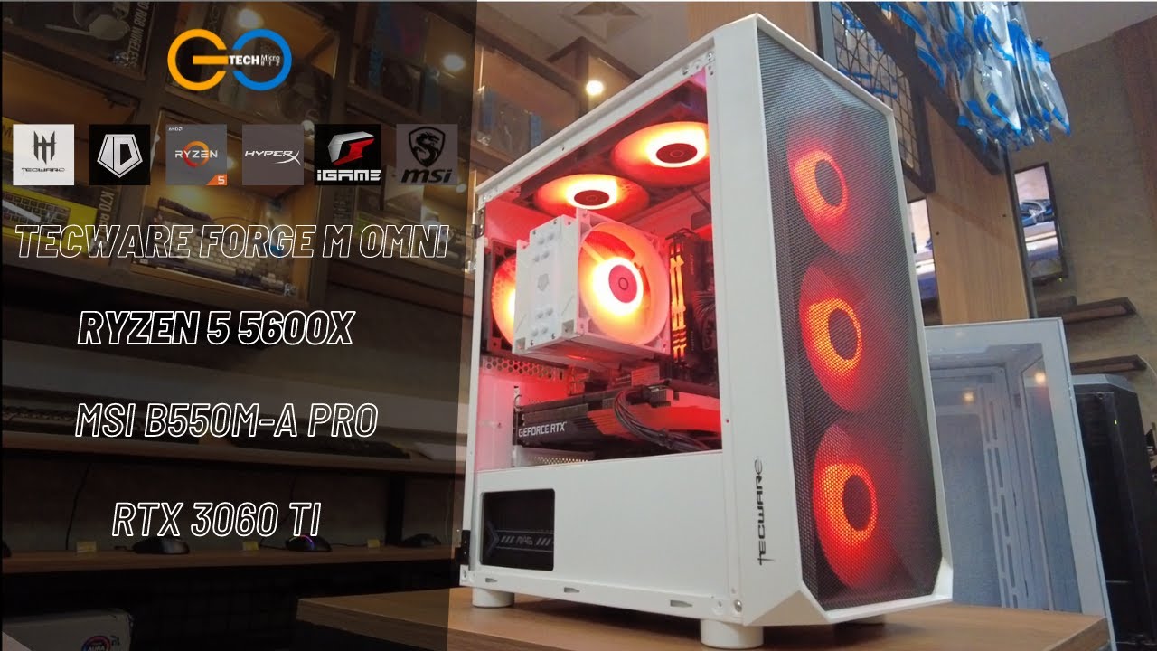 RED Themed PC Build Ft. Tecware Forge M Omni / ID Cooling 224XT / Tecware Omni ARGB Fans / MSI B550M
