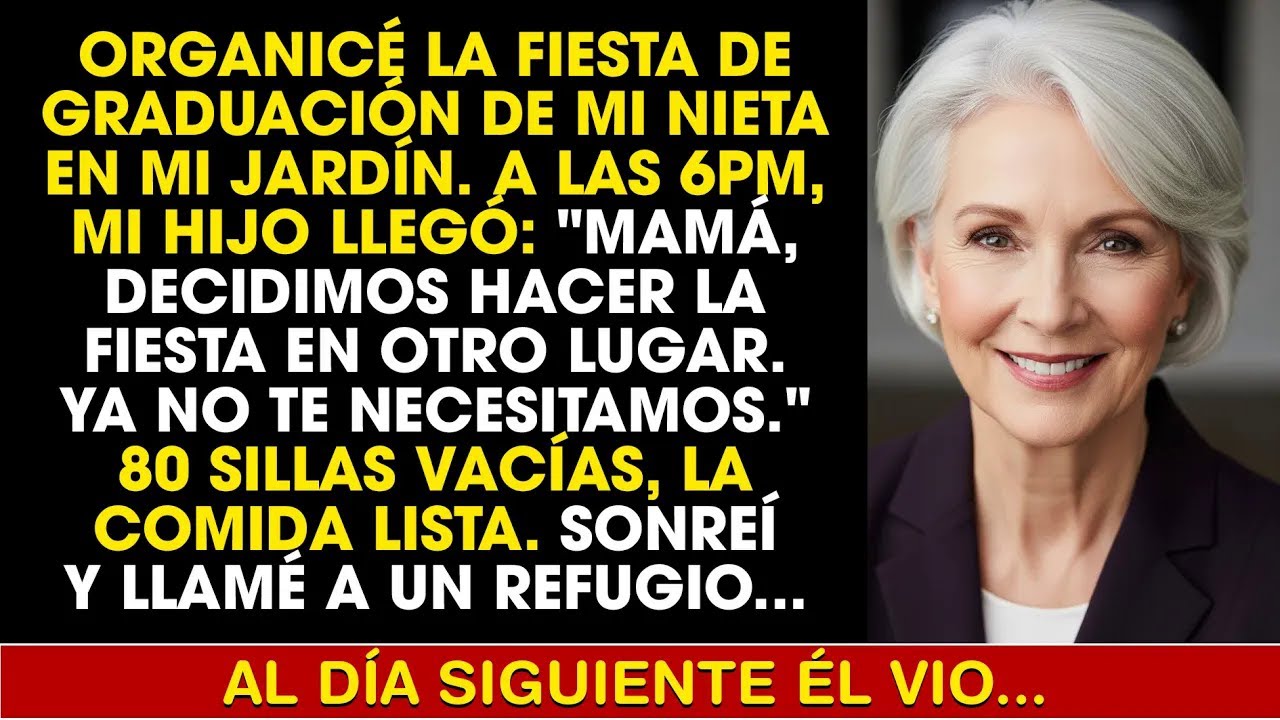 Organicé La Graduación De Mi Nieta Y Mi Hijo Dijo： “Ya No Te Necesitamos”… Entonces Actué es sr