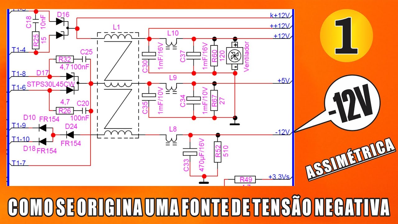 Como Se Origina Uma Fonte De Tensão Negativa (Assimétrica)