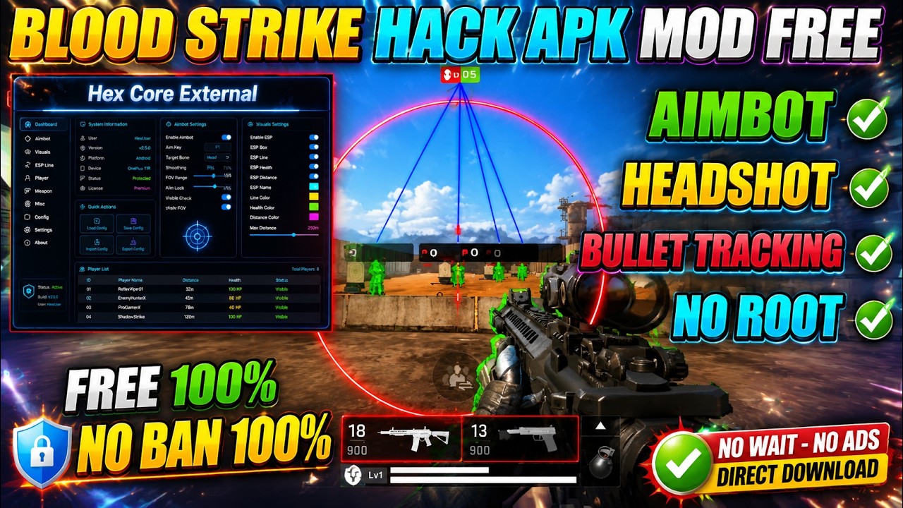 Blood Strike Hack ✅ Blood Strike Mod Apk | New Blood Strike Mod Menu Hack Blood Strike Esp + Aimbot
