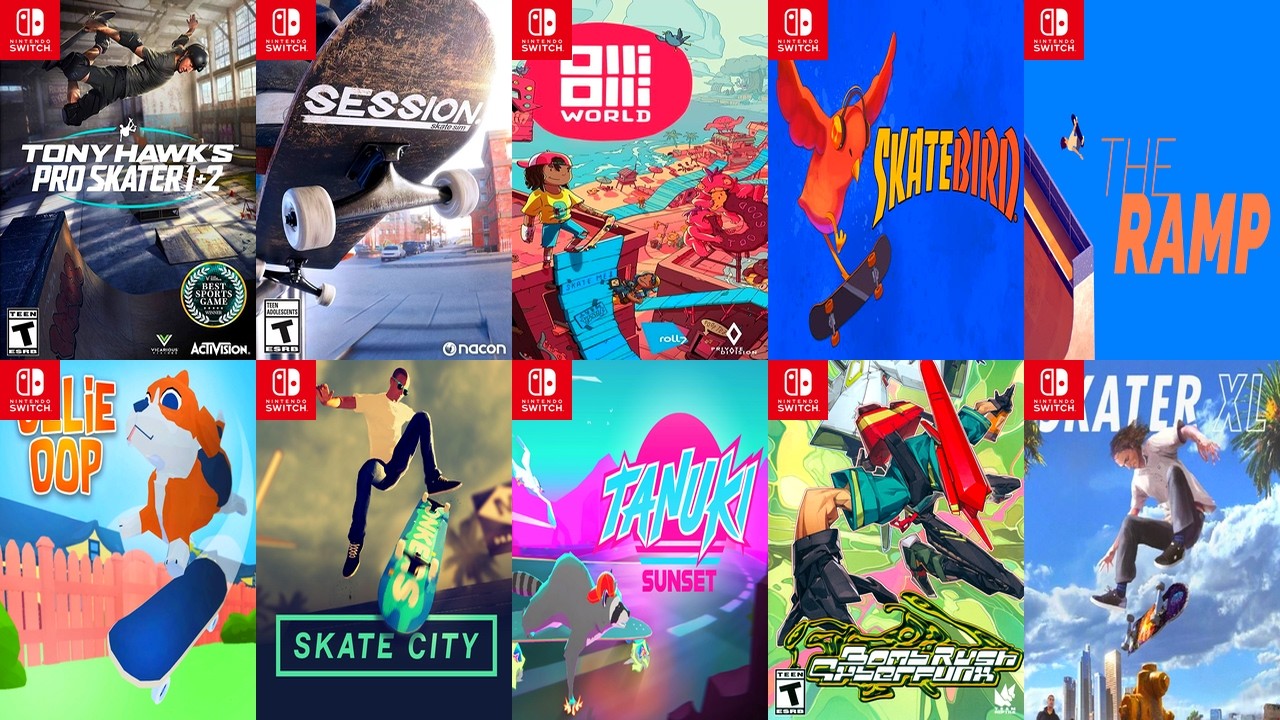 Top 10 Best SKATEBOARDING Games on Nintendo Switch (Updated)
