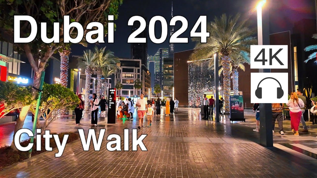 City Walk Dubai 🇦🇪 Night Walking Tour [ 4K ]